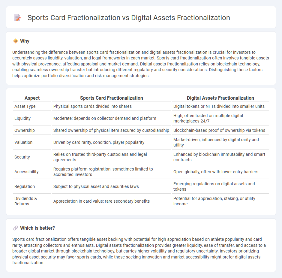 Sports Card Fractionalization vs Digital Assets Fractionalization in Investment