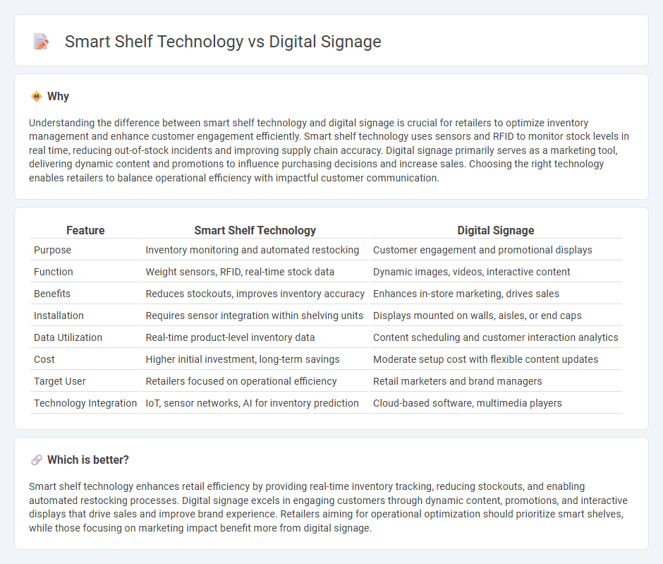 Smart Shelf Technology vs Digital Signage in Retail