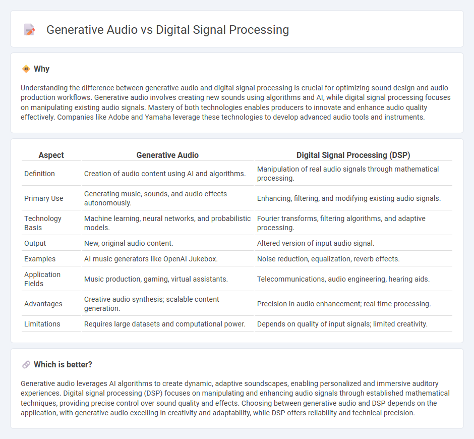 Generative Audio vs Digital Signal Processing in Technology
