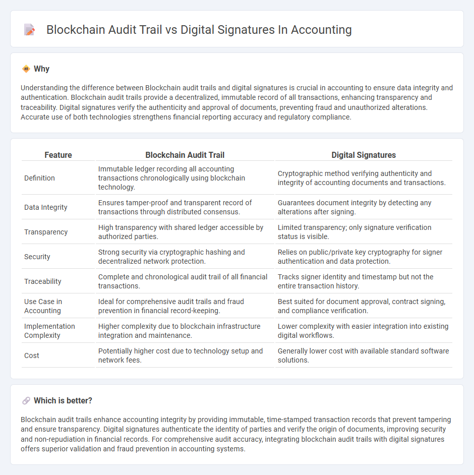 Blockchain Audit Trail vs Digital Signatures In Accounting in Accounting