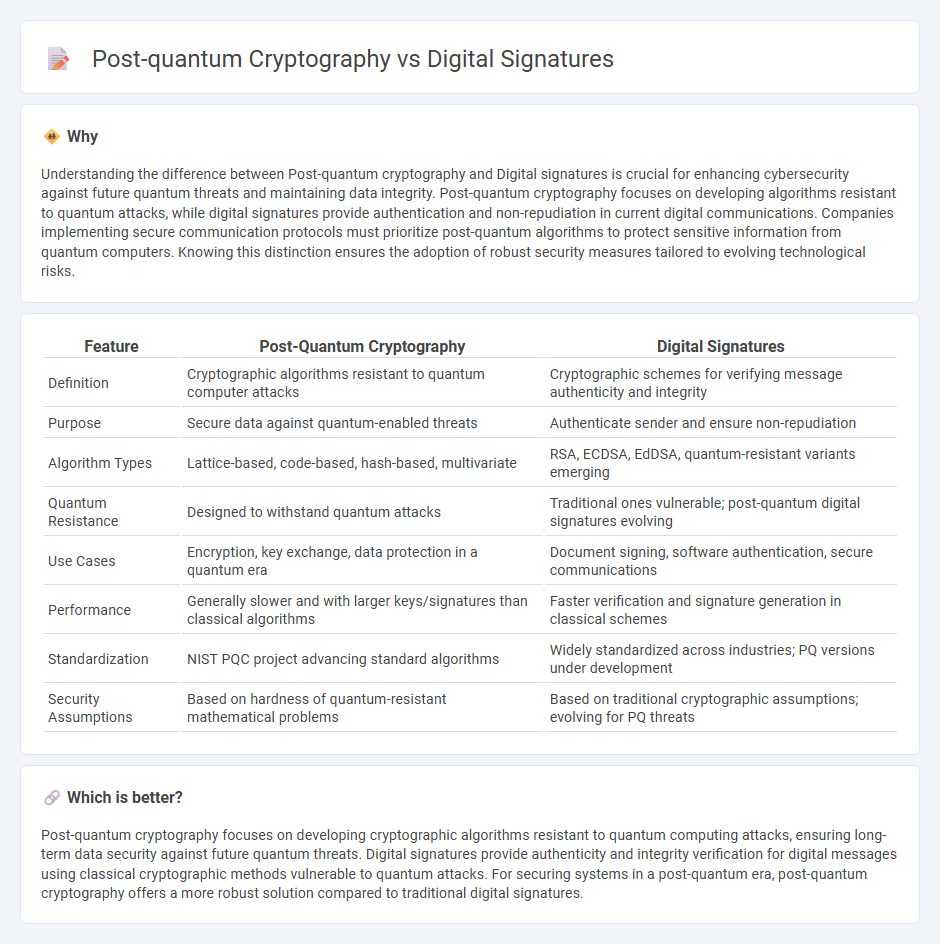 Post-Quantum Cryptography vs Digital Signatures in Technology