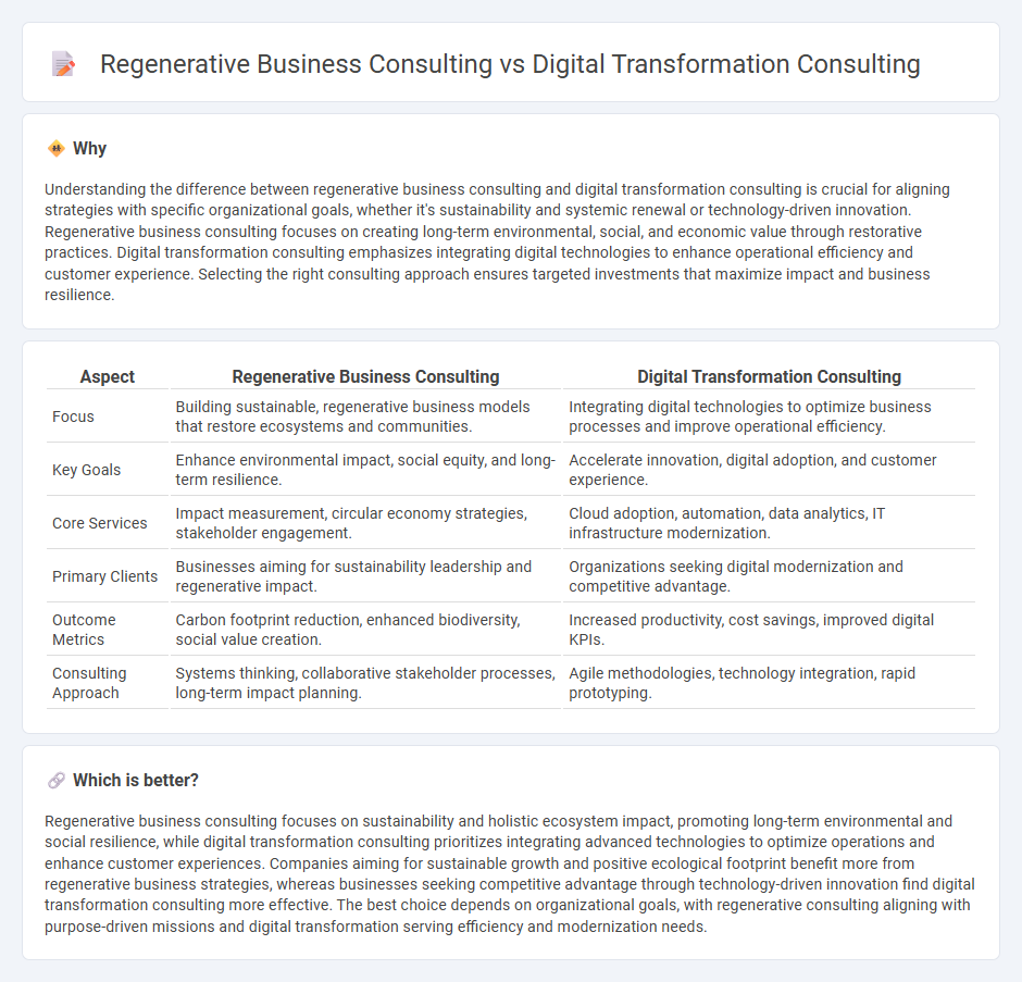 Regenerative Business Consulting vs Digital Transformation Consulting in Consulting