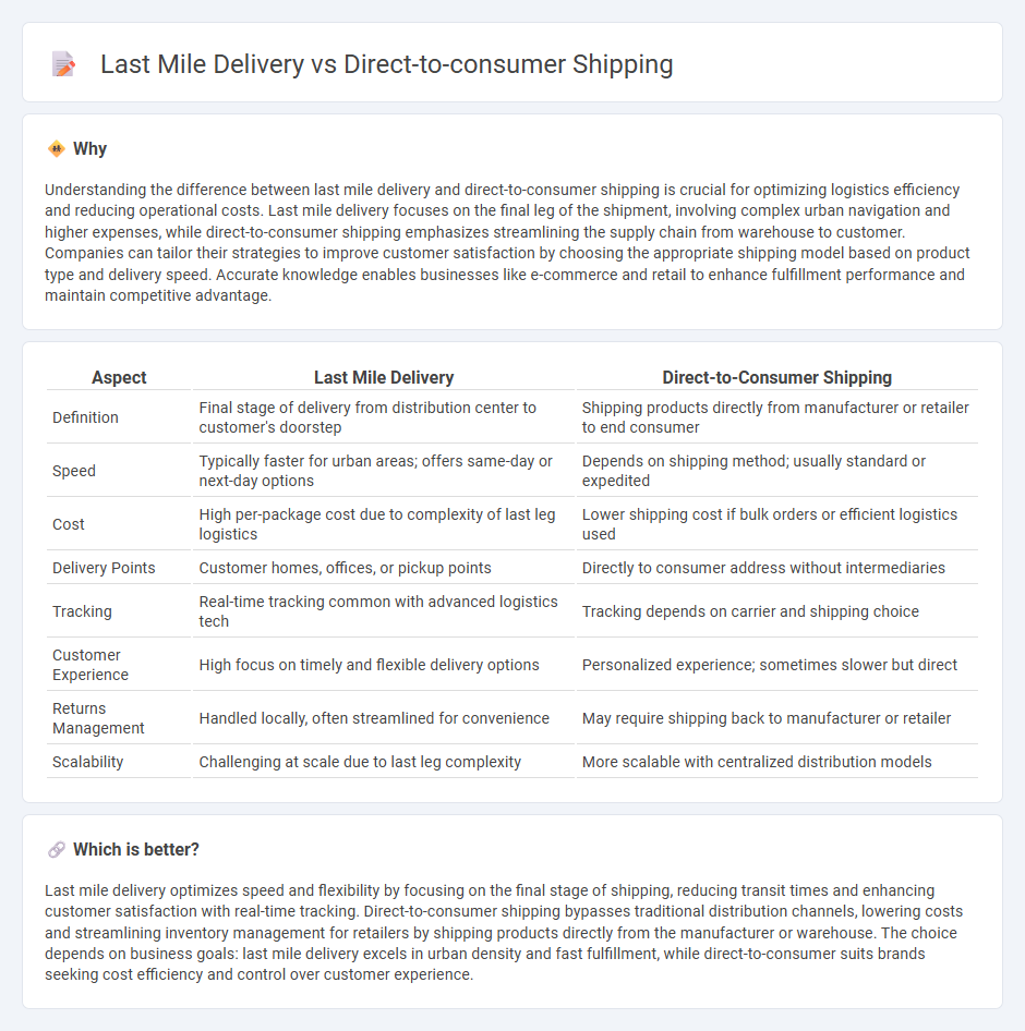 Last Mile Delivery vs Direct-To-Consumer Shipping in Logistics