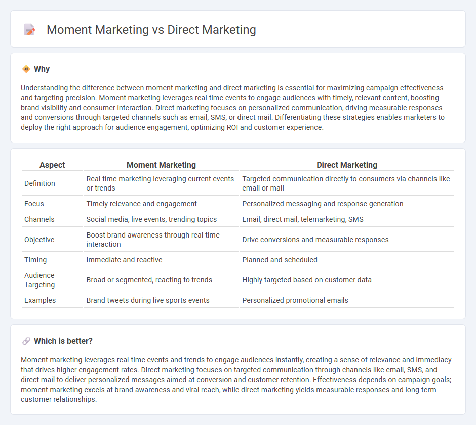 Moment Marketing vs Direct Marketing in Marketing