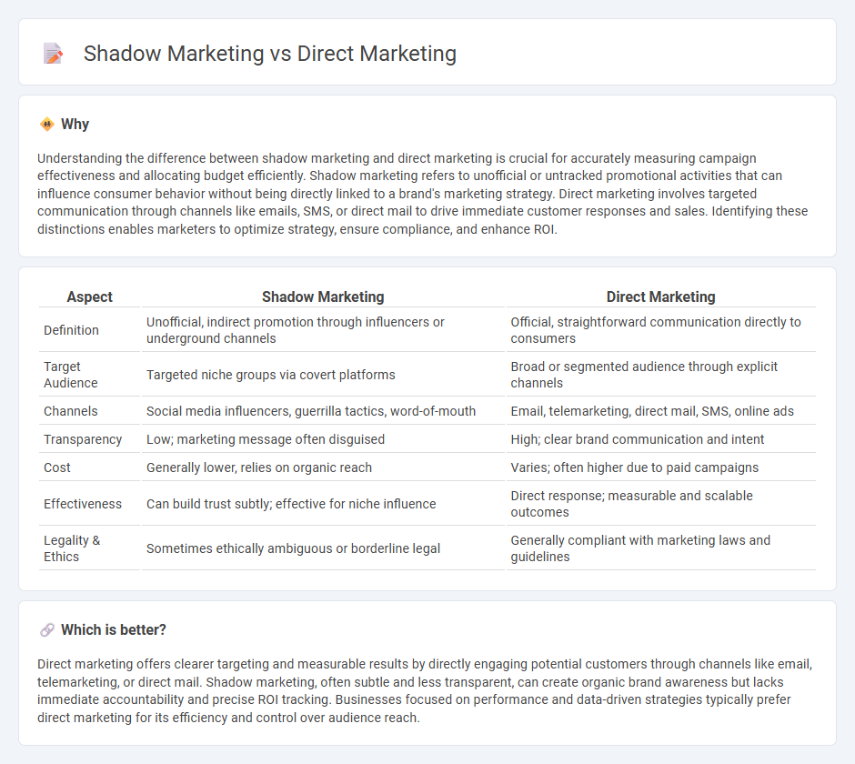 Shadow Marketing vs Direct Marketing in Marketing