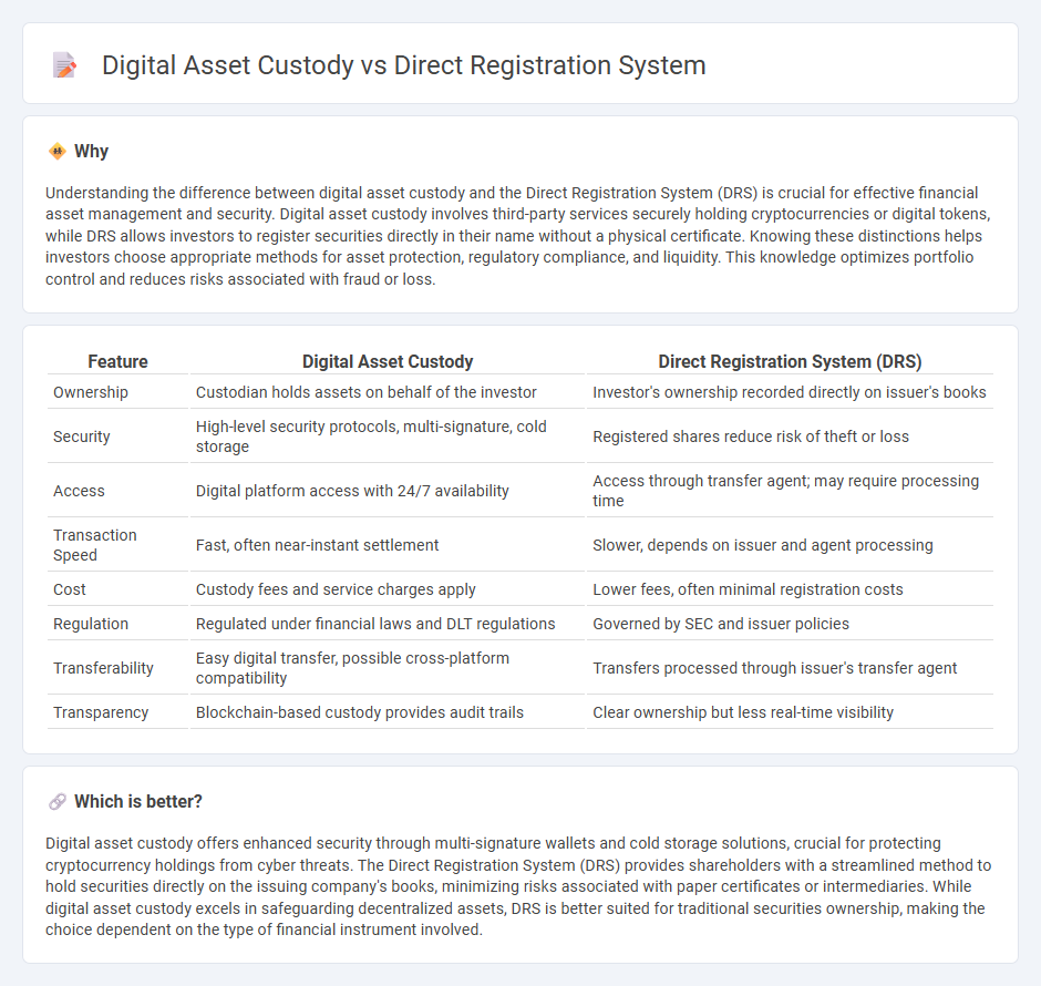 Digital Asset Custody vs Direct Registration System in Finance