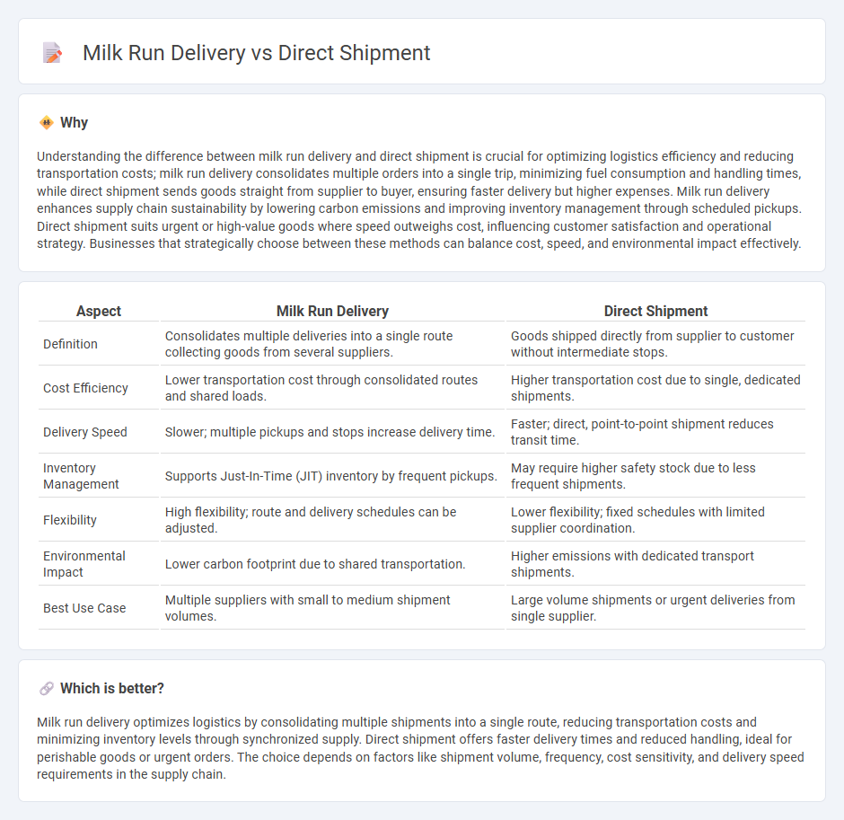 Milk Run Delivery vs Direct Shipment in Logistics