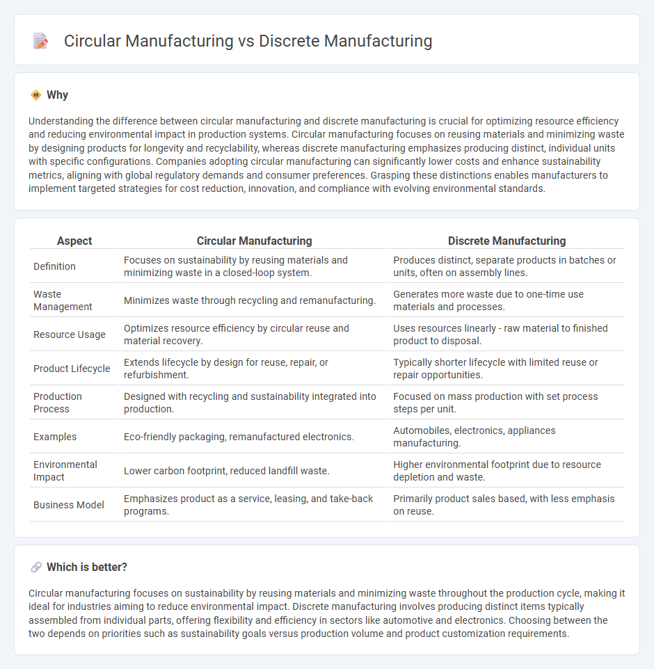 Circular Manufacturing vs Discrete Manufacturing in Manufacturing