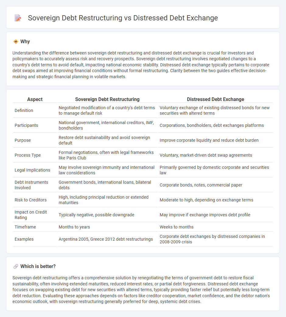 Sovereign Debt Restructuring vs Distressed Debt Exchange in Finance