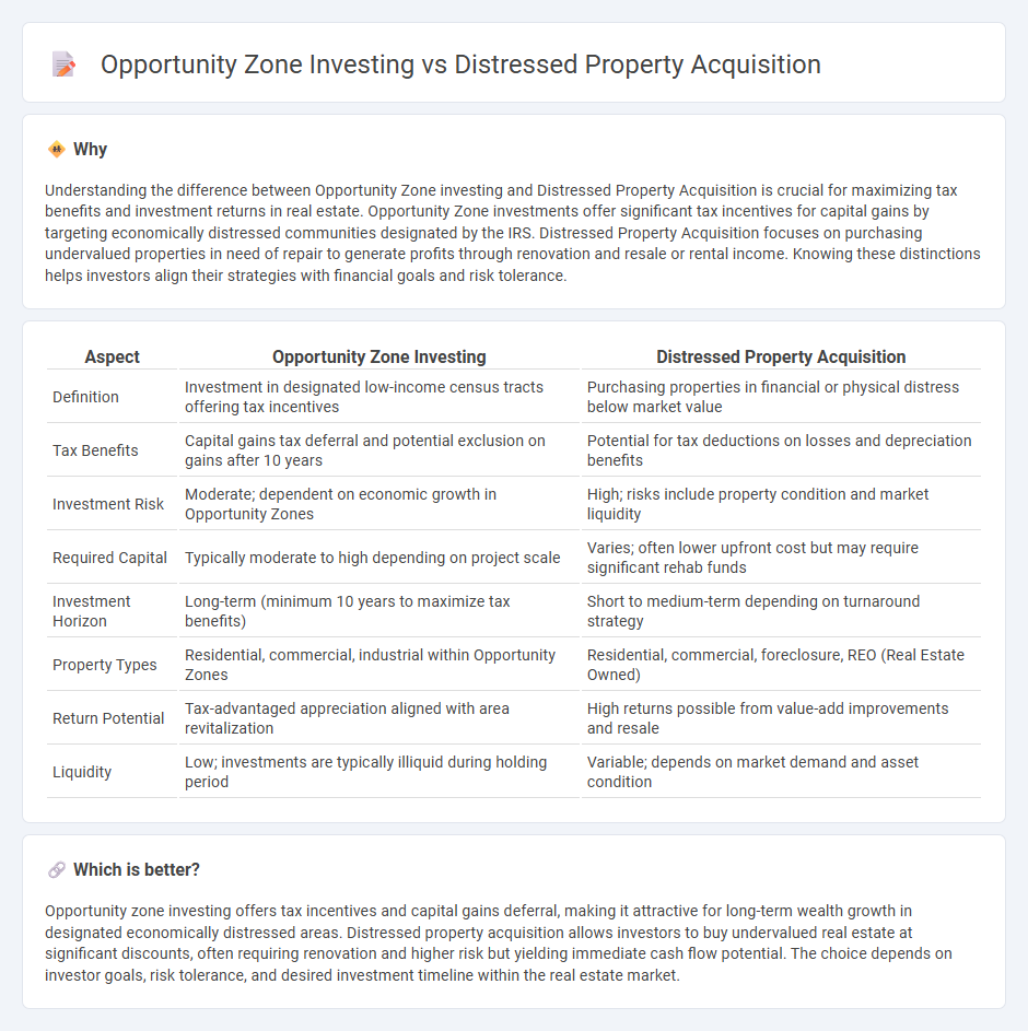 Opportunity Zone Investing vs Distressed Property Acquisition in Real Estate