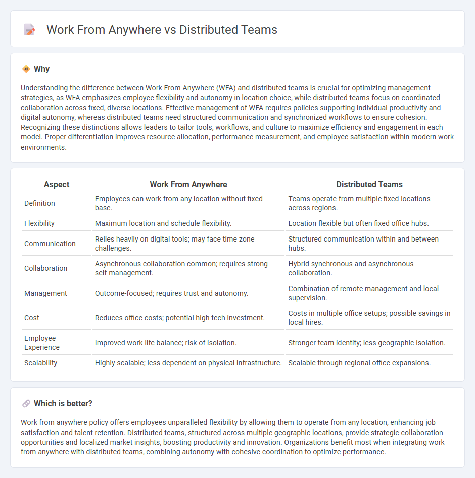 Work From Anywhere vs Distributed Teams in Management