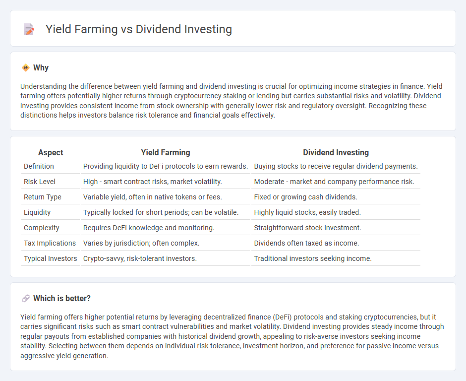 Yield Farming vs Dividend Investing in Finance