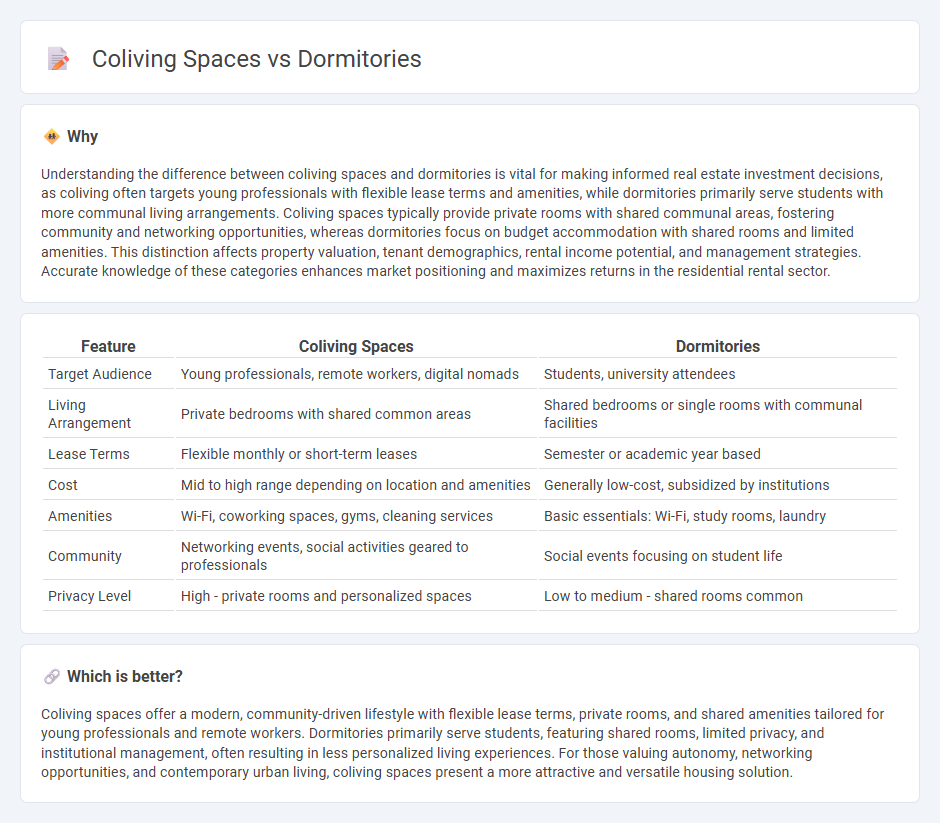 Coliving Spaces vs Dormitories in Real Estate