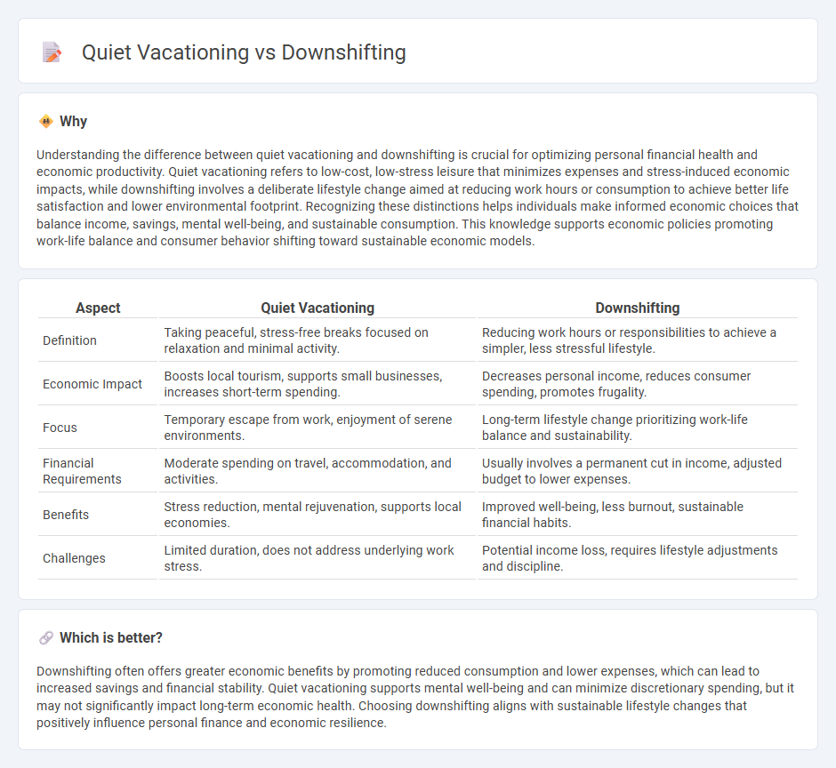 Quiet Vacationing vs Downshifting in Economy