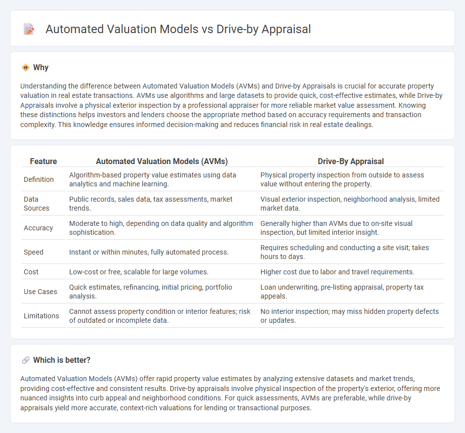 Automated Valuation Models vs Drive-By Appraisal in Real Estate