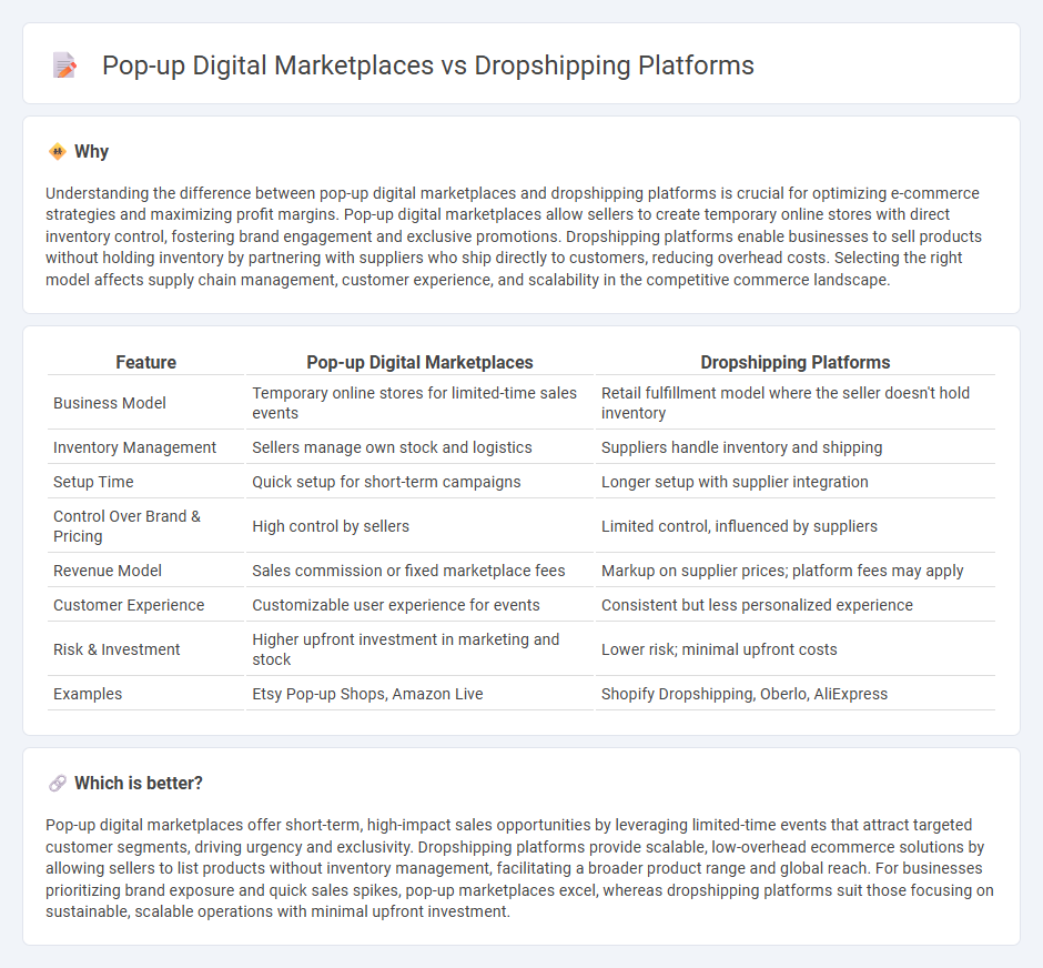 Pop-Up Digital Marketplaces vs Dropshipping Platforms in Commerce