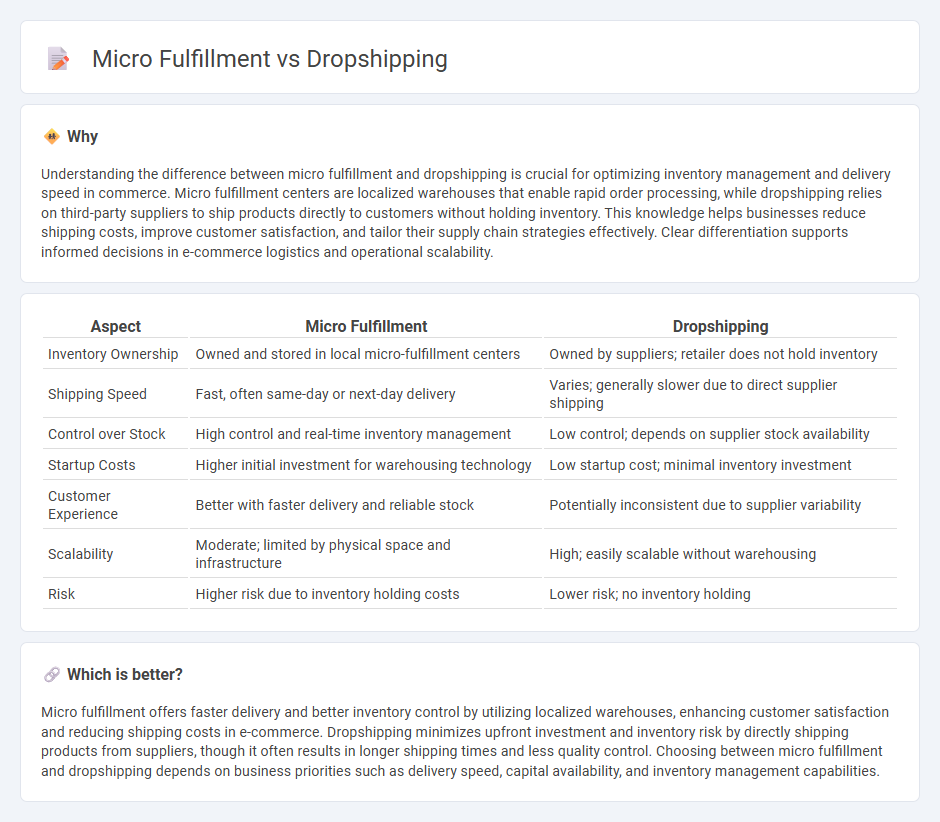 Micro Fulfillment vs Dropshipping in Commerce