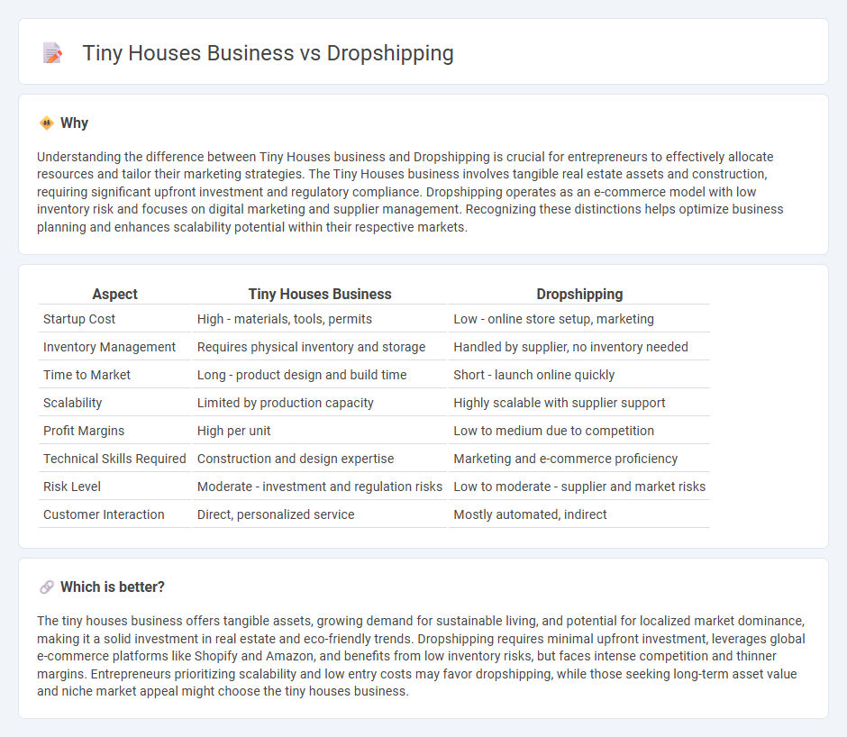 Tiny Houses Business vs Dropshipping in Entrepreneurship