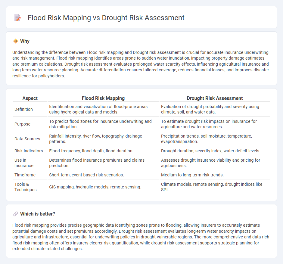 Flood Risk Mapping vs Drought Risk Assessment in Insurance