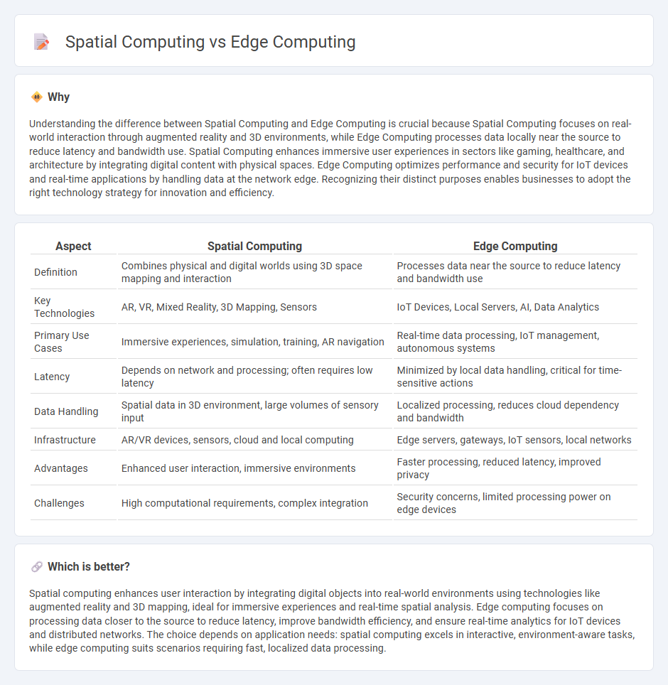 Spatial Computing vs Edge Computing in Technology