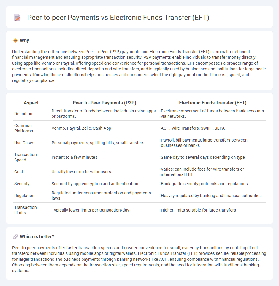 Peer-To-Peer Payments vs Electronic Funds Transfer (Eft) in Commerce