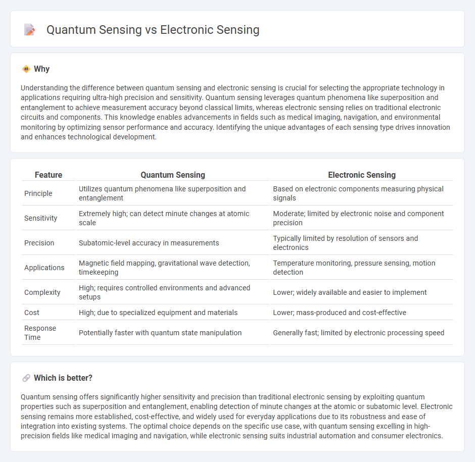Quantum Sensing vs Electronic Sensing in Technology
