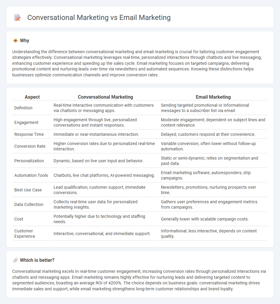 Conversational Marketing vs Email Marketing in Marketing