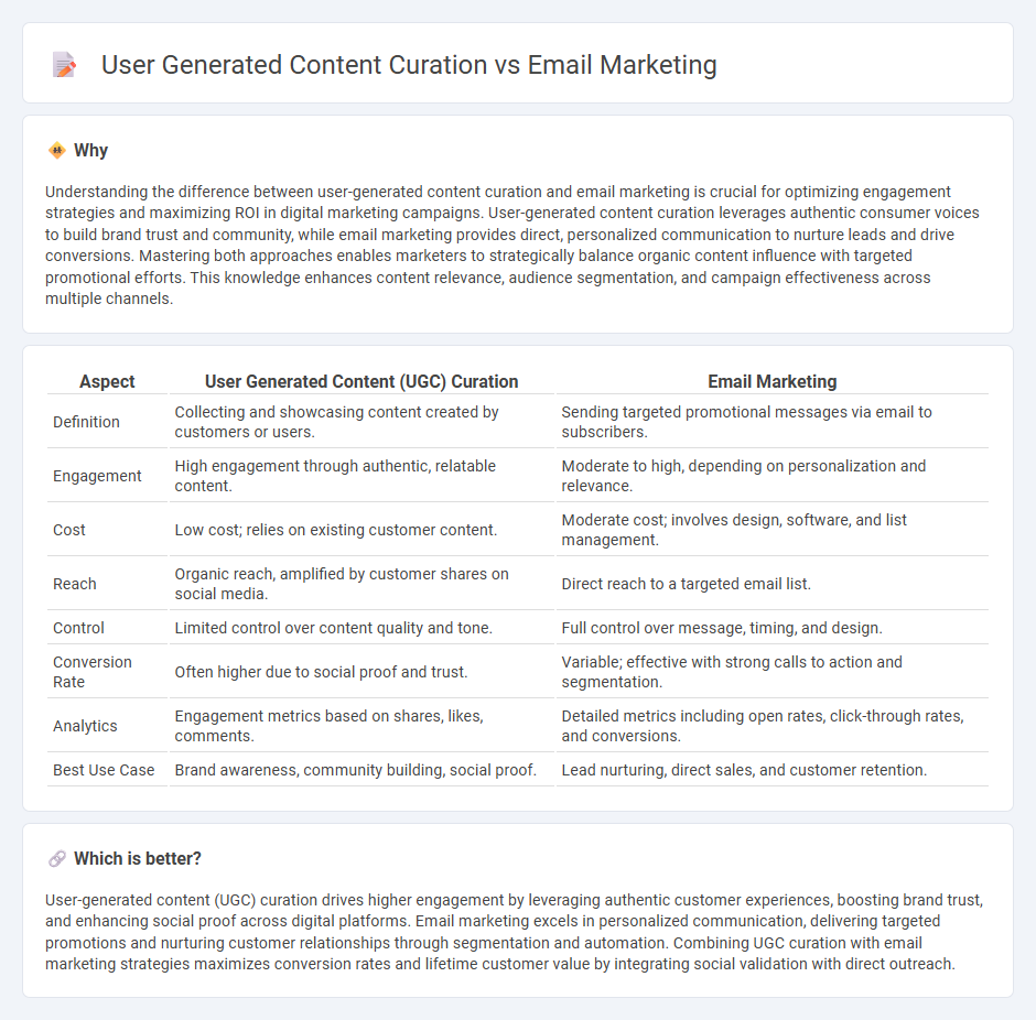 User Generated Content Curation vs Email Marketing in Marketing