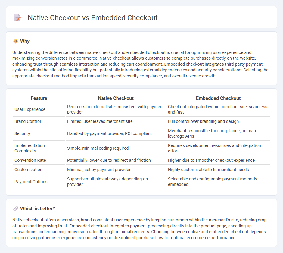 Native Checkout vs Embedded Checkout in Commerce