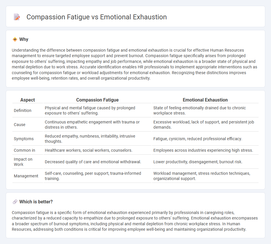Compassion Fatigue vs Emotional Exhaustion in Human Resources