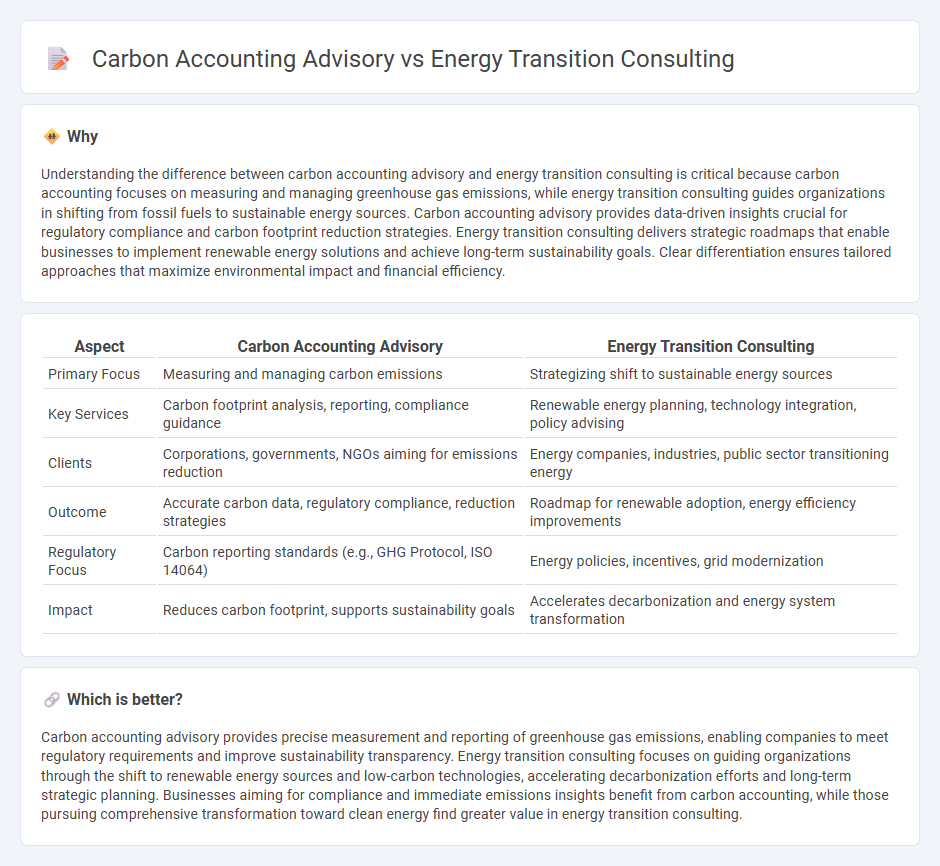 Carbon Accounting Advisory vs Energy Transition Consulting in Consulting