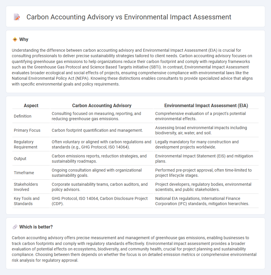 Carbon Accounting Advisory vs Environmental Impact Assessment in Consulting