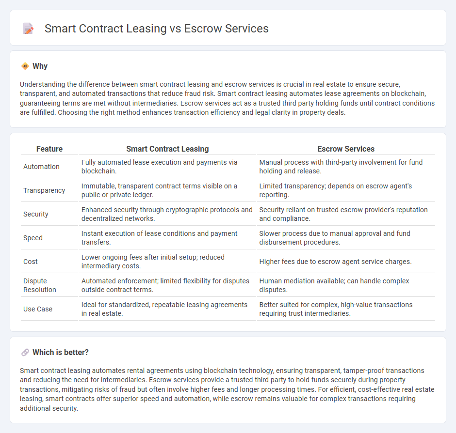 Smart Contract Leasing vs Escrow Services in Real Estate