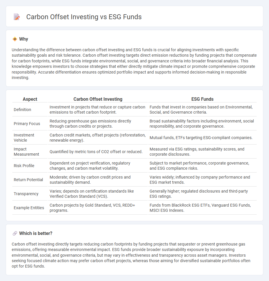 Carbon Offset Investing vs Esg Funds in Investment
