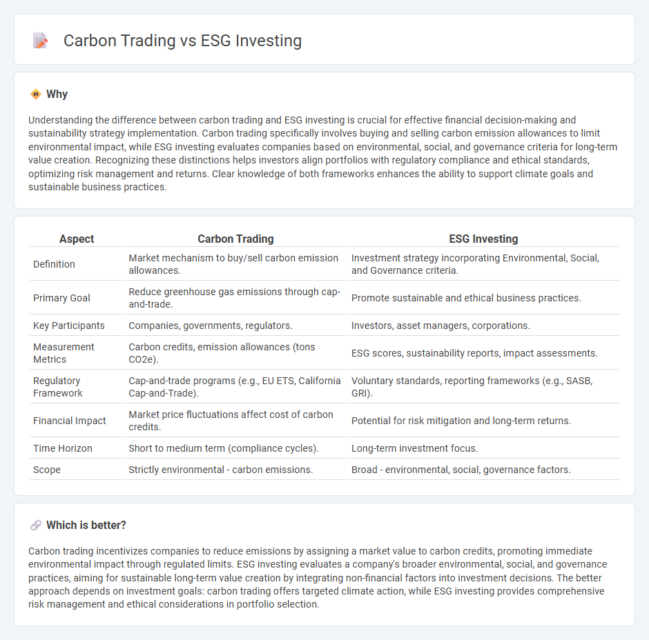 Carbon Trading vs Esg Investing in Finance