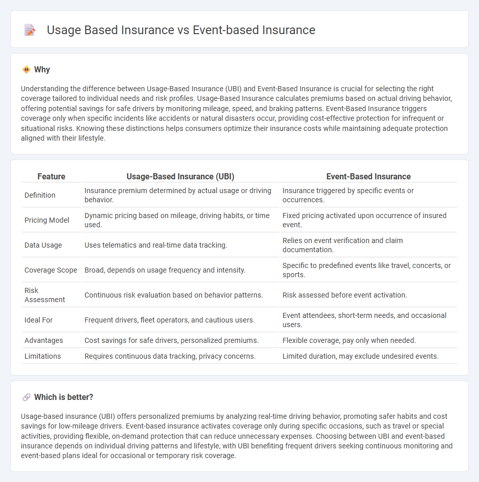 Usage Based Insurance vs Event-Based Insurance in Insurance