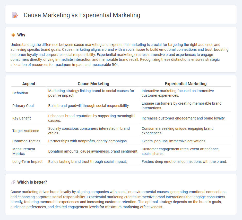 Cause Marketing vs Experiential Marketing in Marketing