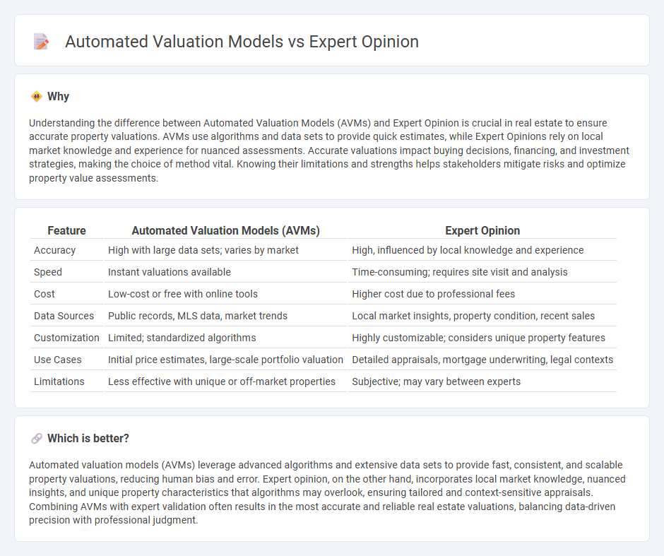 Automated Valuation Models vs Expert Opinion in Real Estate