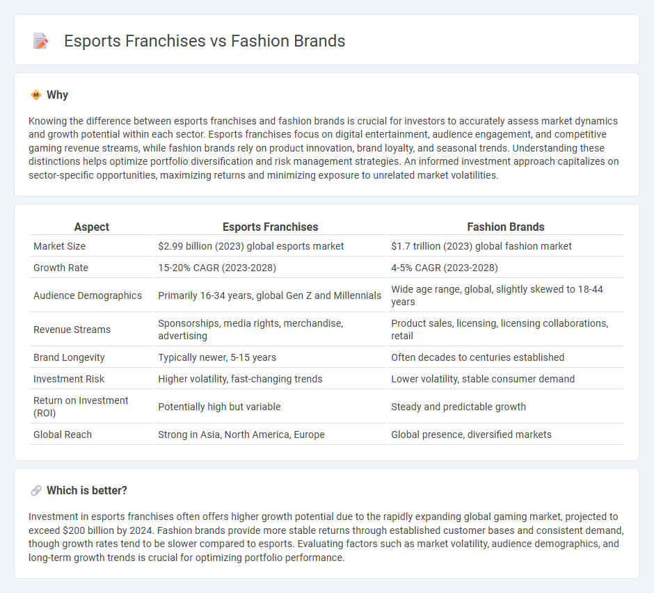 Esports Franchises vs Fashion Brands in Investment