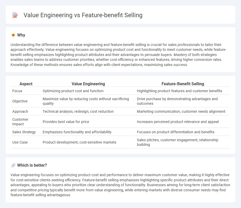 Value Engineering vs Feature-Benefit Selling in Sales