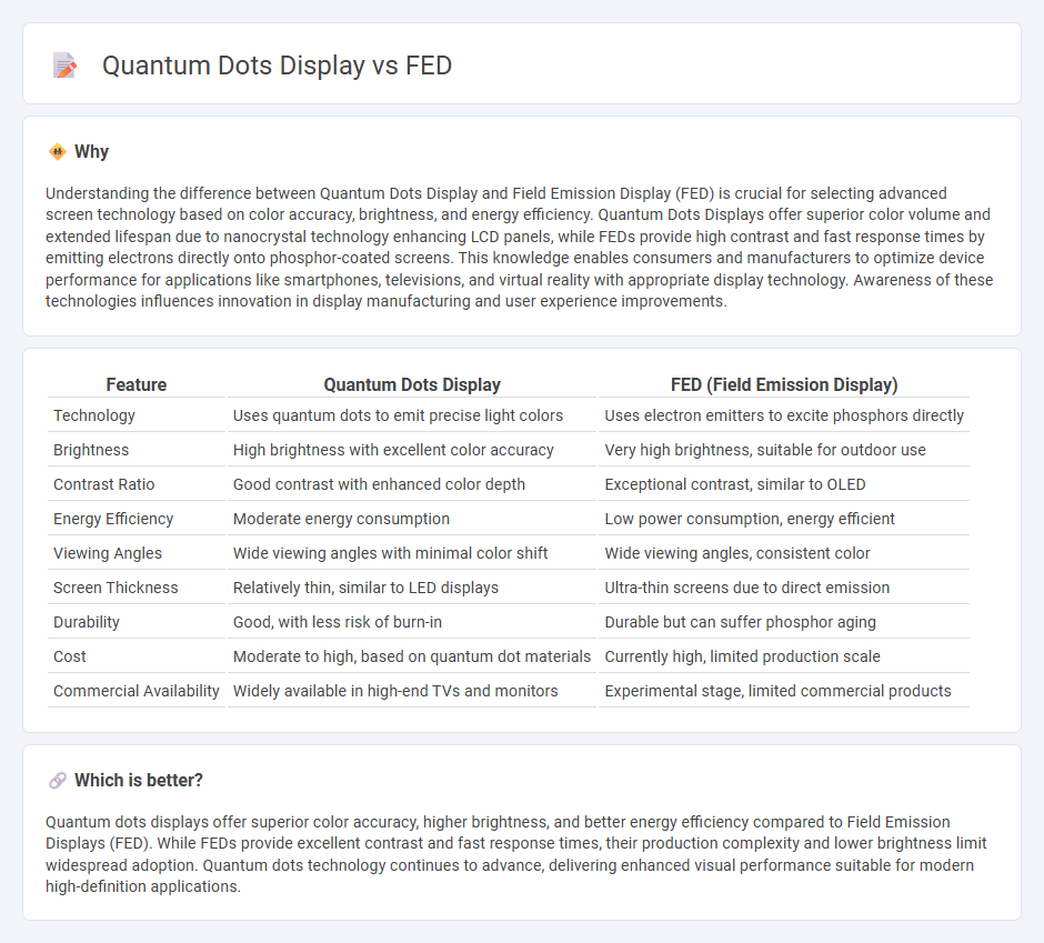 Quantum Dots Display vs Fed in Technology