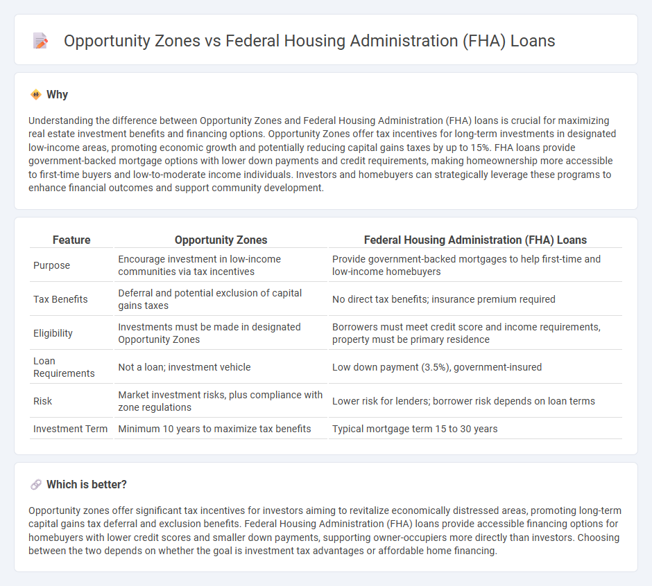 Opportunity Zones vs Federal Housing Administration (Fha) Loans in Real Estate