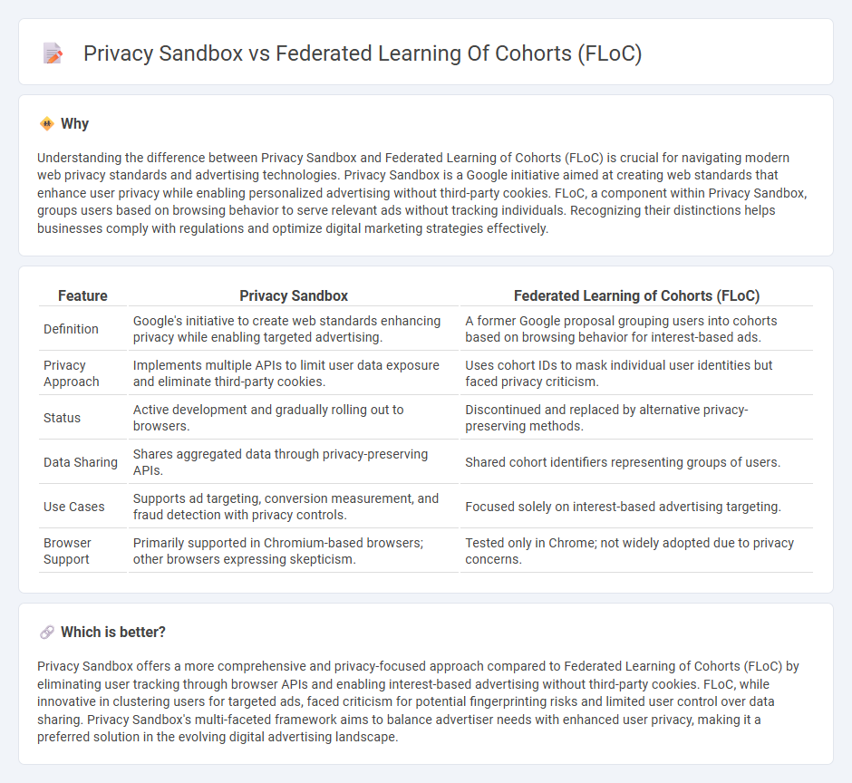 Privacy Sandbox vs Federated Learning Of Cohorts (Floc) in Technology