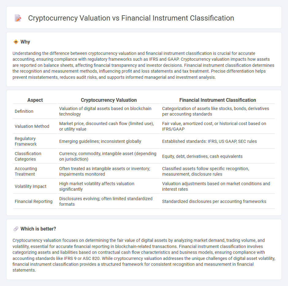 Cryptocurrency Valuation vs Financial Instrument Classification in Accounting