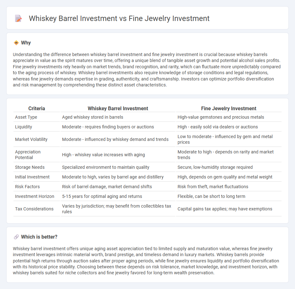 Whiskey Barrel Investment vs Fine Jewelry Investment in Investment