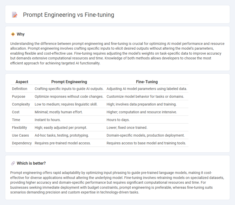 Prompt Engineering vs Fine-Tuning in Technology