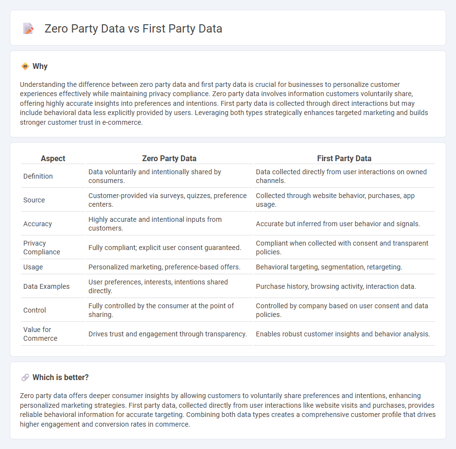 Zero Party Data vs First Party Data in Commerce