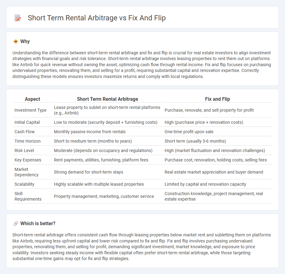 Short Term Rental Arbitrage vs Fix And Flip in Real Estate