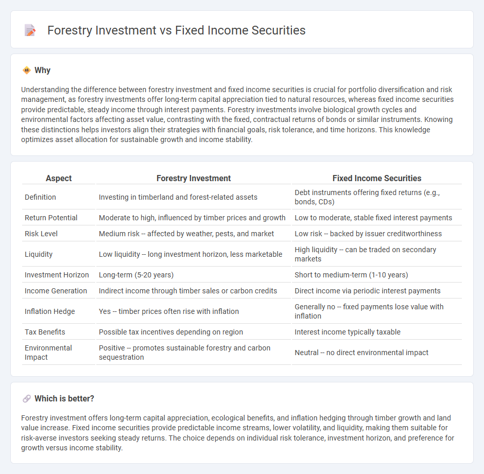 Forestry Investment vs Fixed Income Securities in Investment