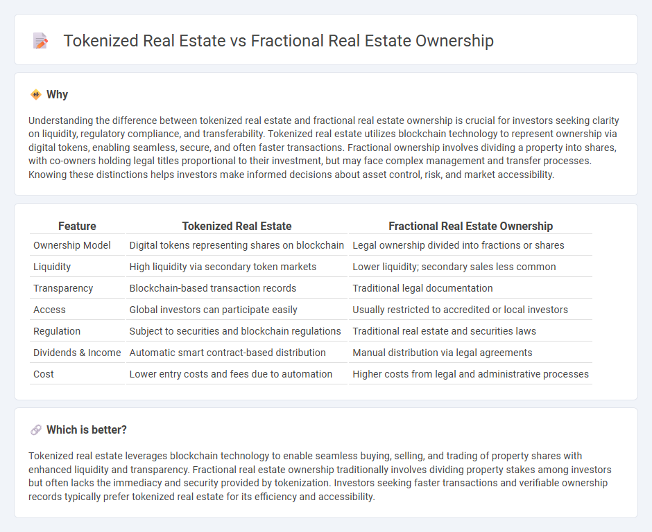 Tokenized Real Estate vs Fractional Real Estate Ownership in Real Estate